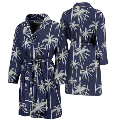 Palm Tree Pattern Print Design PT06 Men Bathrobe