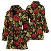 Cranberry Pattern Print Design CB02 Women Bathrobe