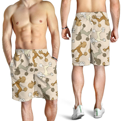 Poodle Pattern Print Design A01 Mens Shorts