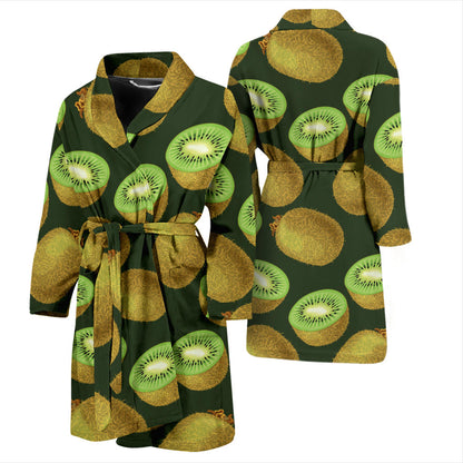 Kiwi Pattern Print Design KW04 Men Bathrobe