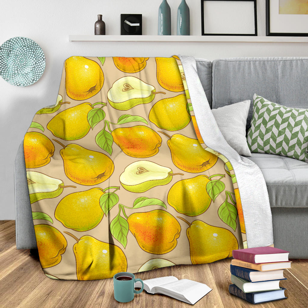 Pear Pattern Print Design PE05 Fleece Blanket
