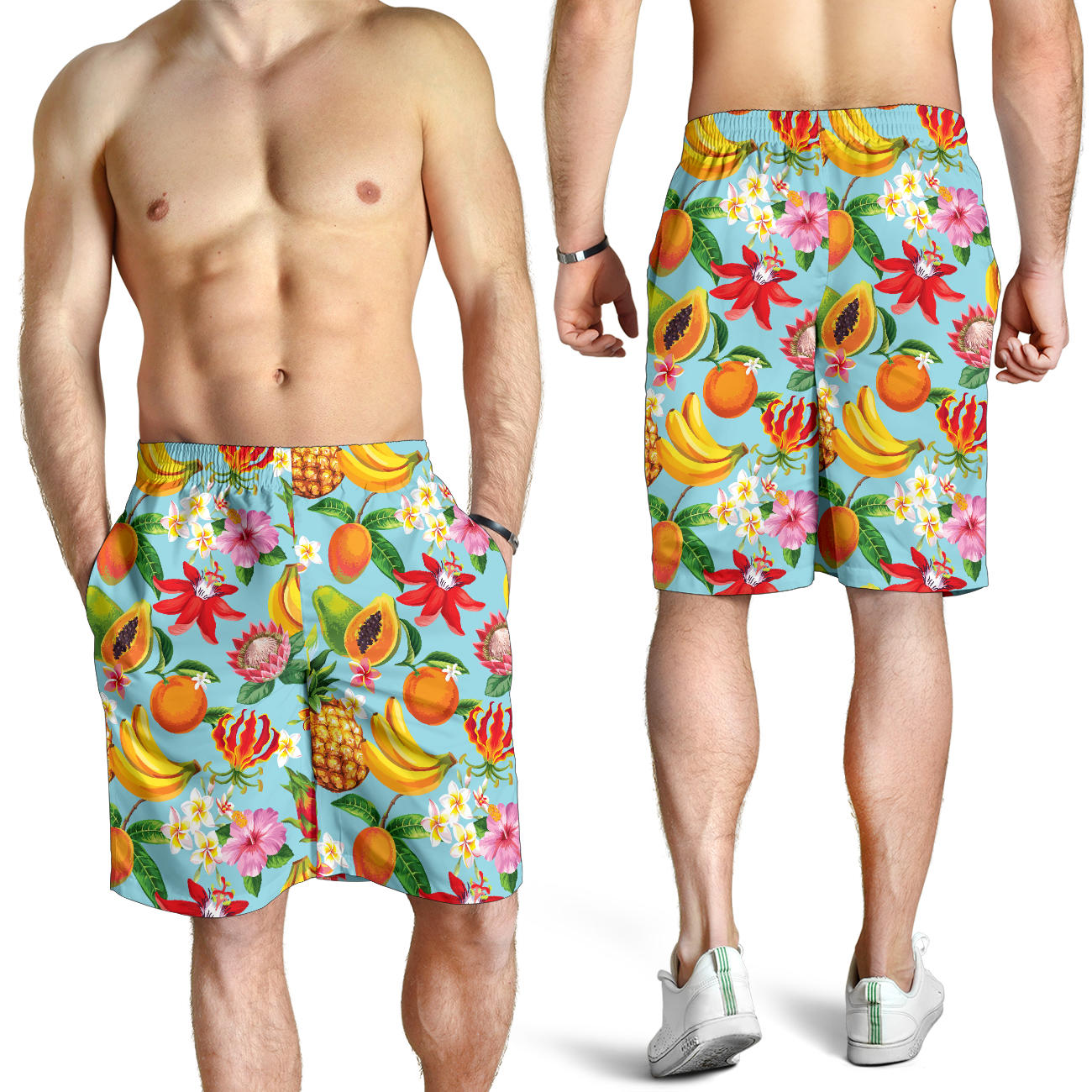 Tropical Fruits Pattern Print Design TF01 Mens Shorts