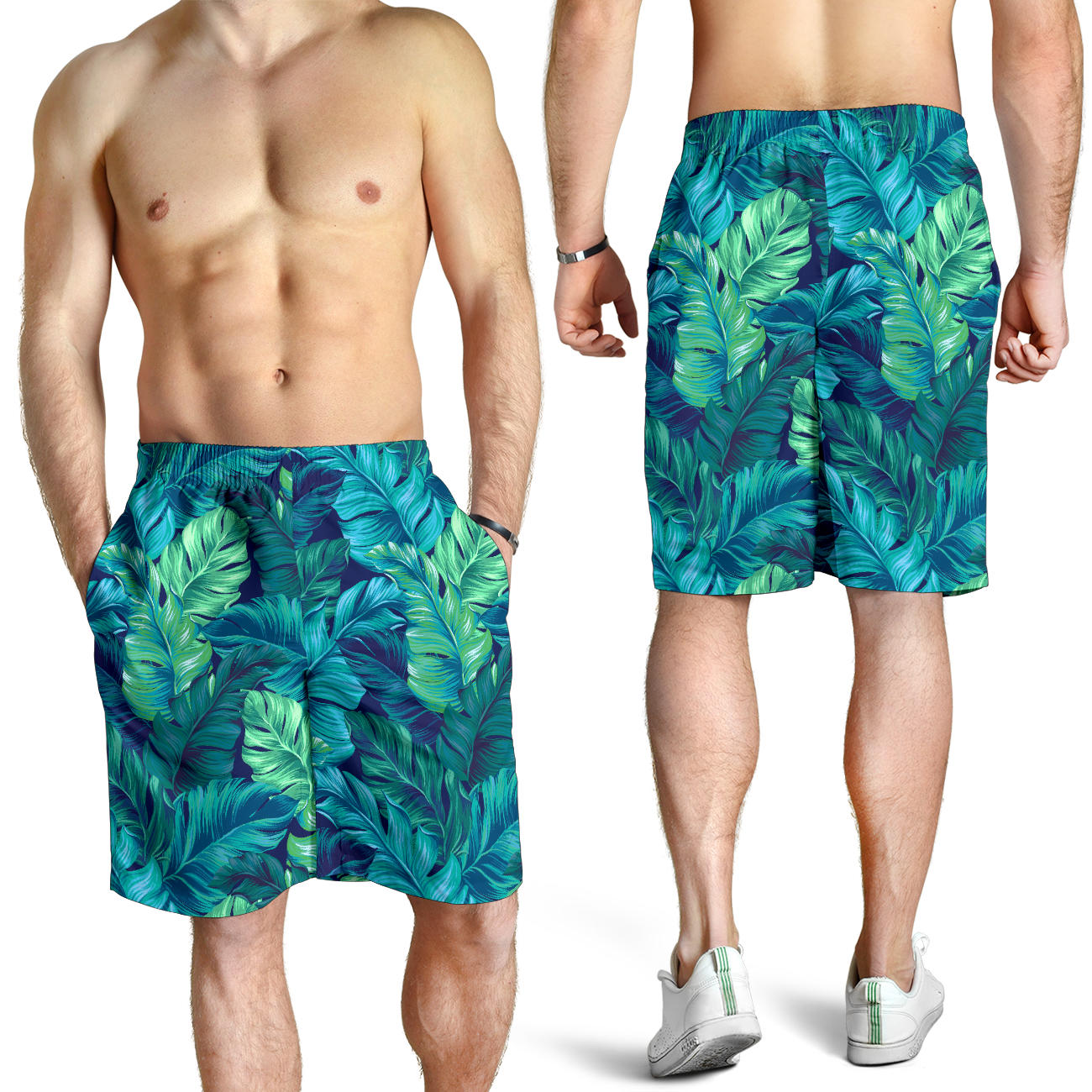 Banana Leaf Pattern Print Design BL05 Mens Shorts