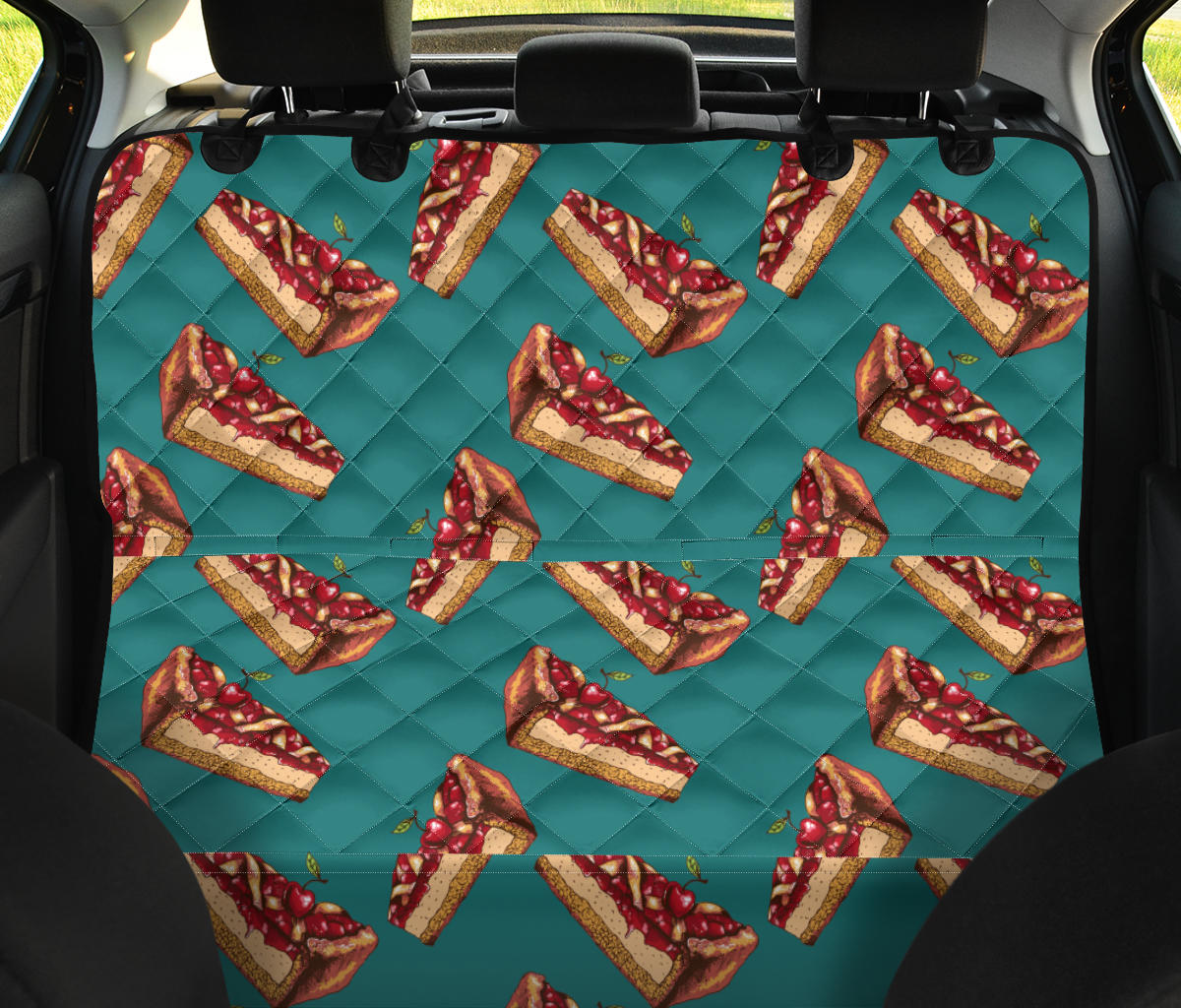 Cheesecake Cherry Pattern Print Design CK03 Rear Dog  Seat Cover