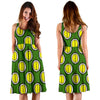 Durian Pattern Print Design DR01 Midi Dress