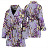 Iris Pattern Print Design IR07 Women Bathrobe