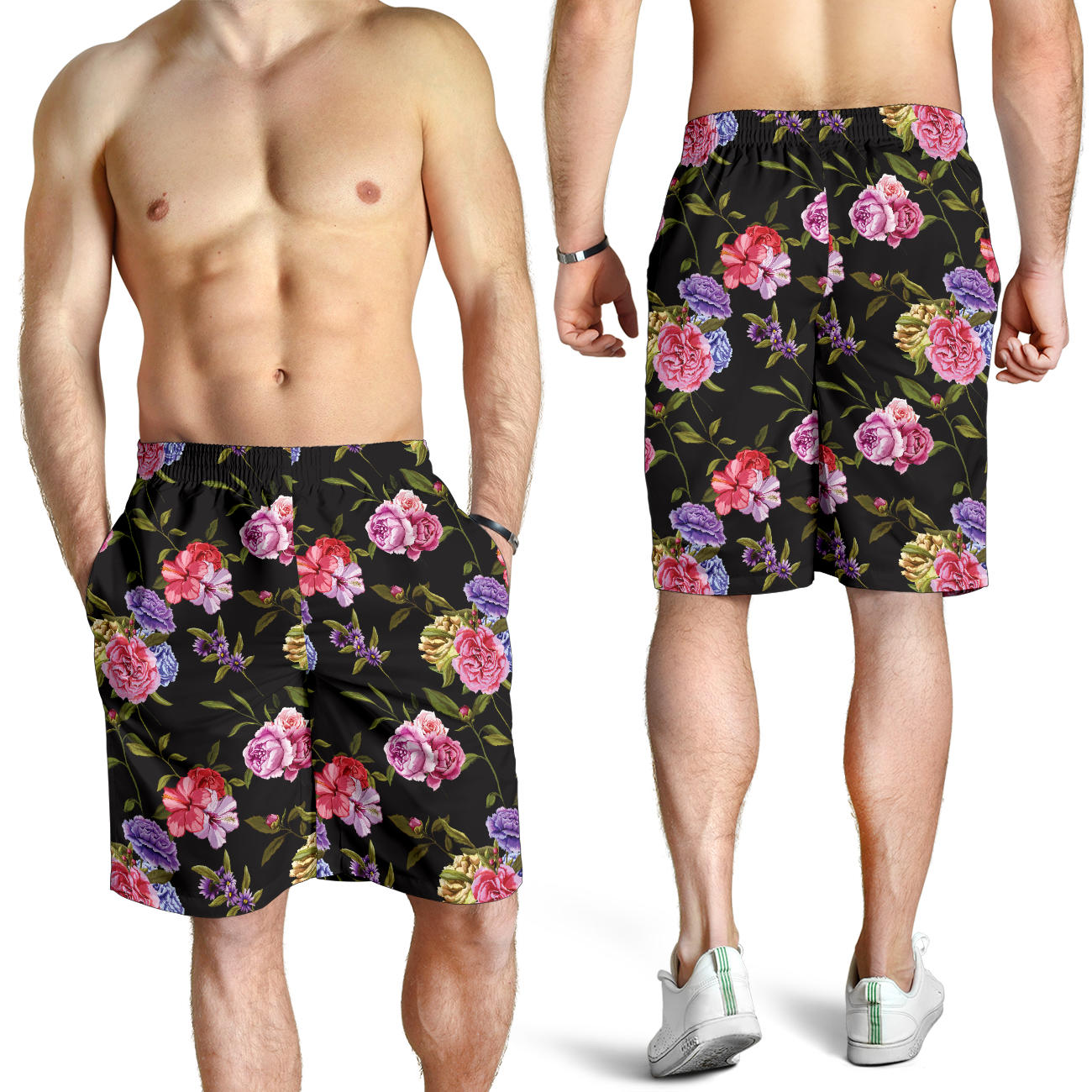 Carnations Pattern Print Design CN05 Mens Shorts