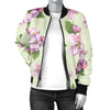 Apple blossom Pattern Print Design AB05 Women Bomber Jacket