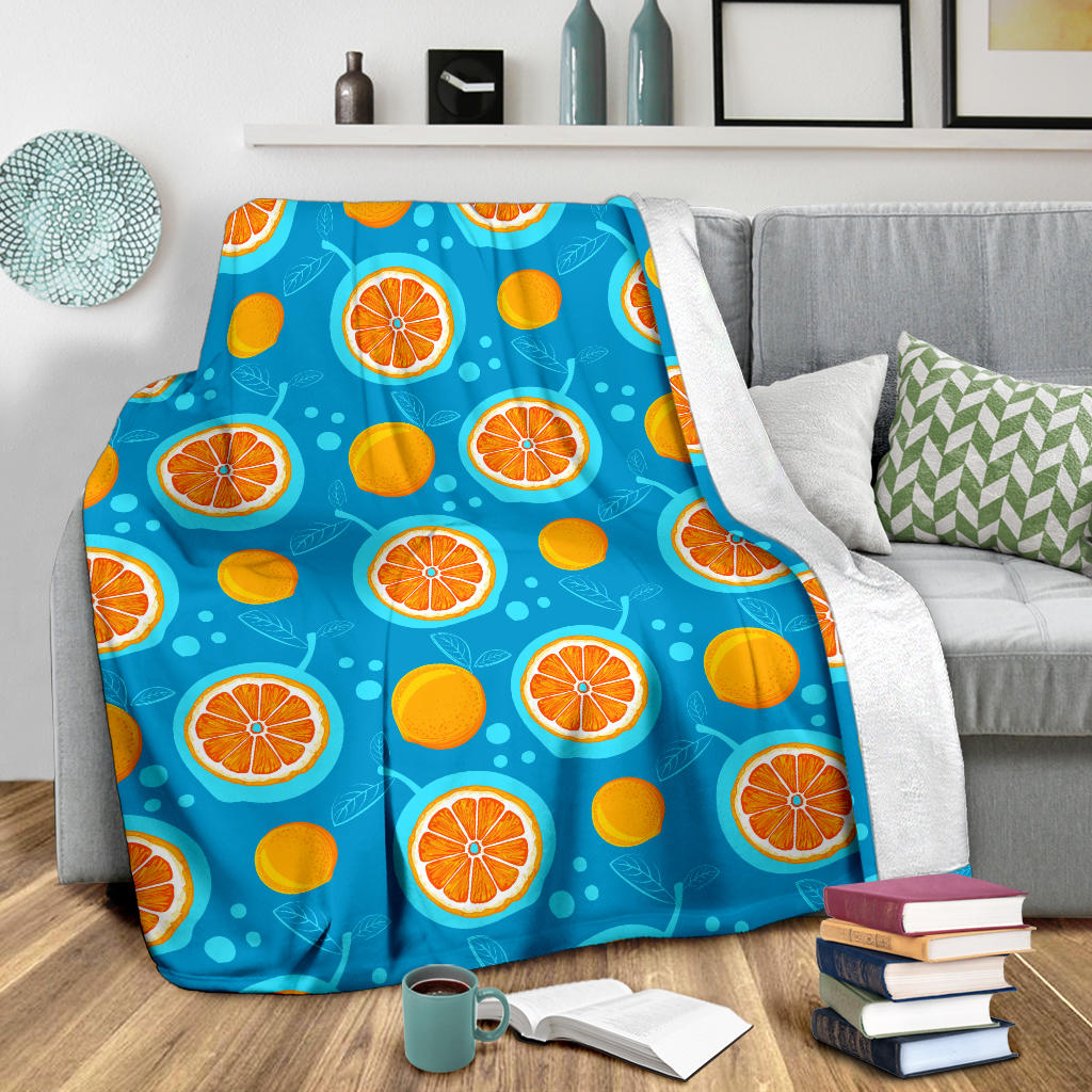 Grapefruit Pattern Print Design GF03 Fleece Blanket