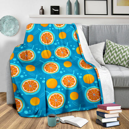 Grapefruit Pattern Print Design GF03 Fleece Blanket