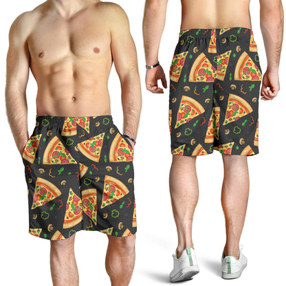 Pizza Pattern Print Design A02 Mens Shorts