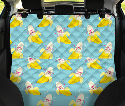 Banana Pattern Print Design BA07 Rear Dog  Seat Cover