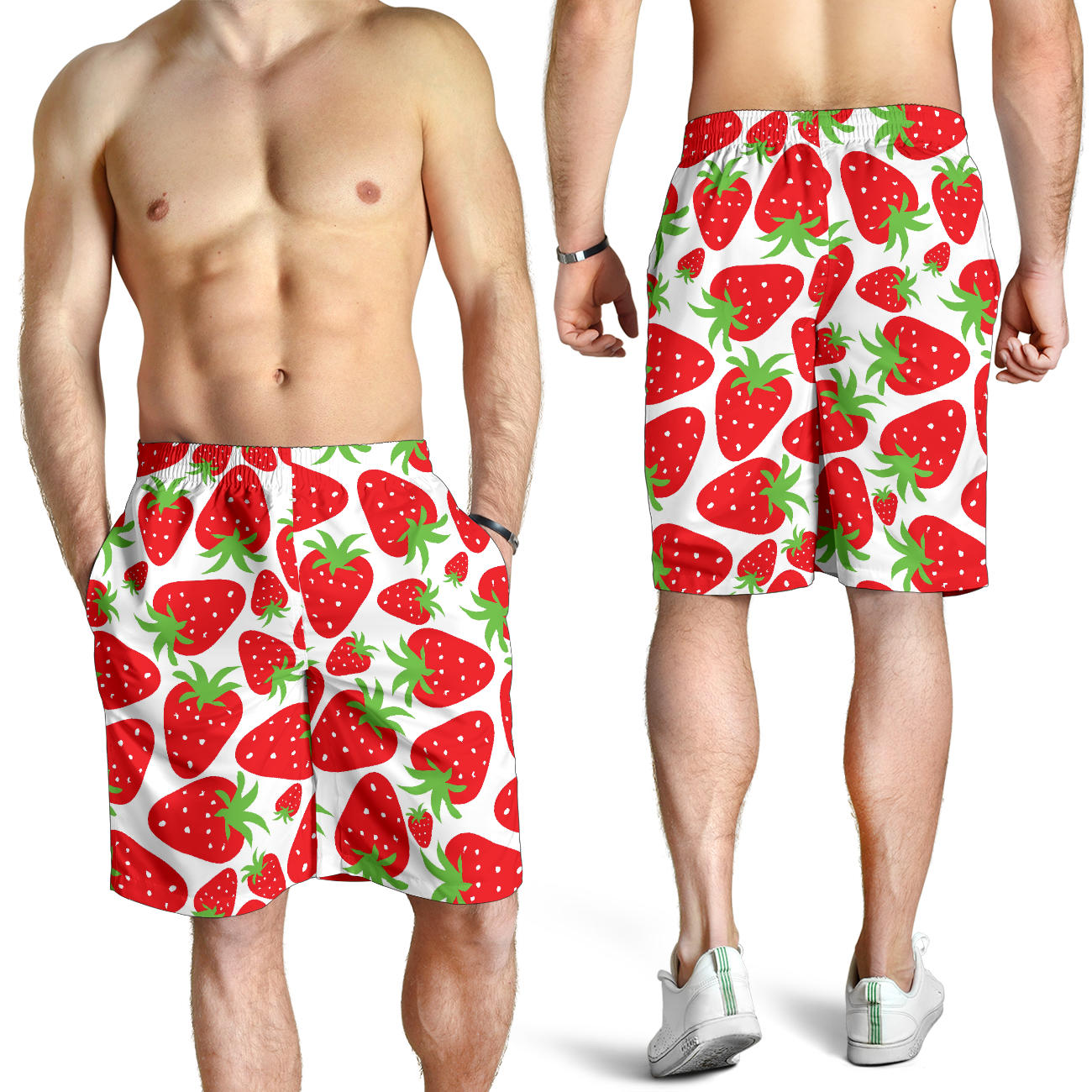 Strawberry Pattern Print Design SB01 Mens Shorts