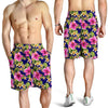 Pink Hibiscus Pattern Print Design HB027 Mens Shorts