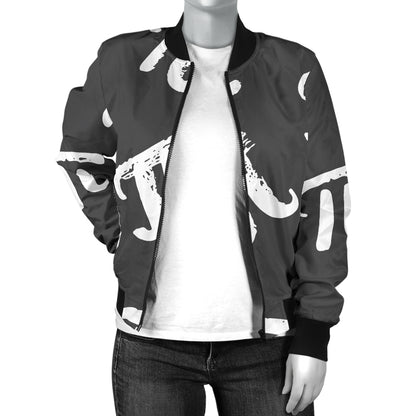 Pi Day Pattern Print Design A02 Women's Bomber Jacket