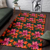 Amaryllis Pattern Print Design AL01 Area Rugs