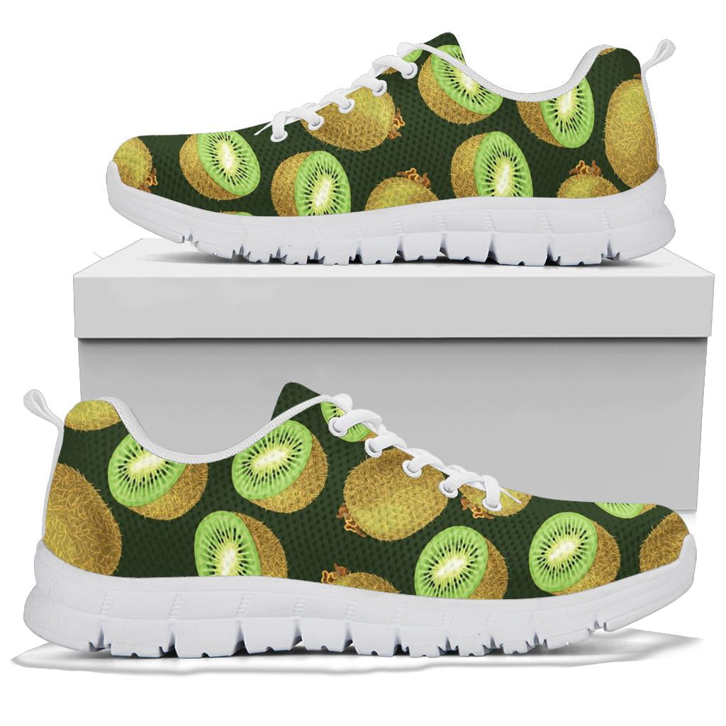 Kiwi Pattern Print Design KW04 Sneakers White Bottom Shoes