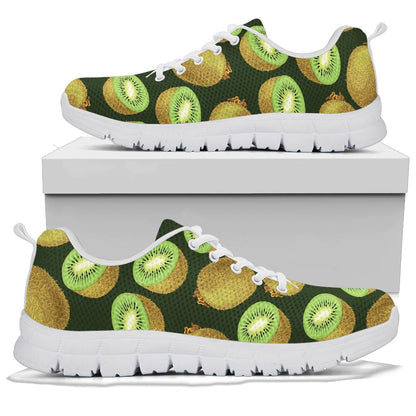 Kiwi Pattern Print Design KW04 Sneakers White Bottom Shoes