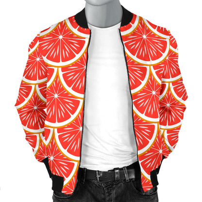 Grapefruit Pattern Print Design GF07 Men Bomber Jacket