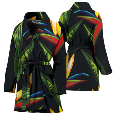 Bird Of Paradise Pattern Print Design BOP012 Women Bathrobe