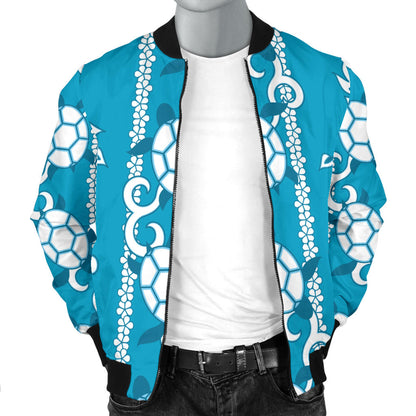 Hawaiian Themed Pattern Print Design H025 Men Bomber Jacket