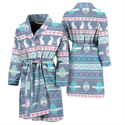 Easter Eggs Pattern Print Design RB013 Men Bathrobe