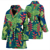 Heliconia Pattern Print Design HL08 Women Bathrobe