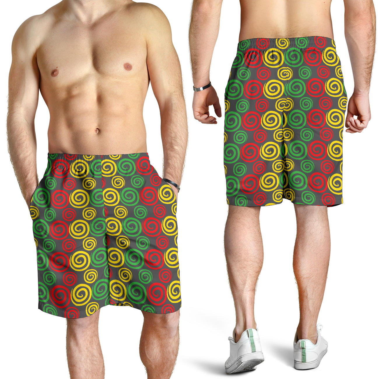 Rastafarian Pattern Print Design A05 Mens Shorts