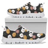 Daisy Pattern Print Design DS04 Sneakers White Bottom Shoes