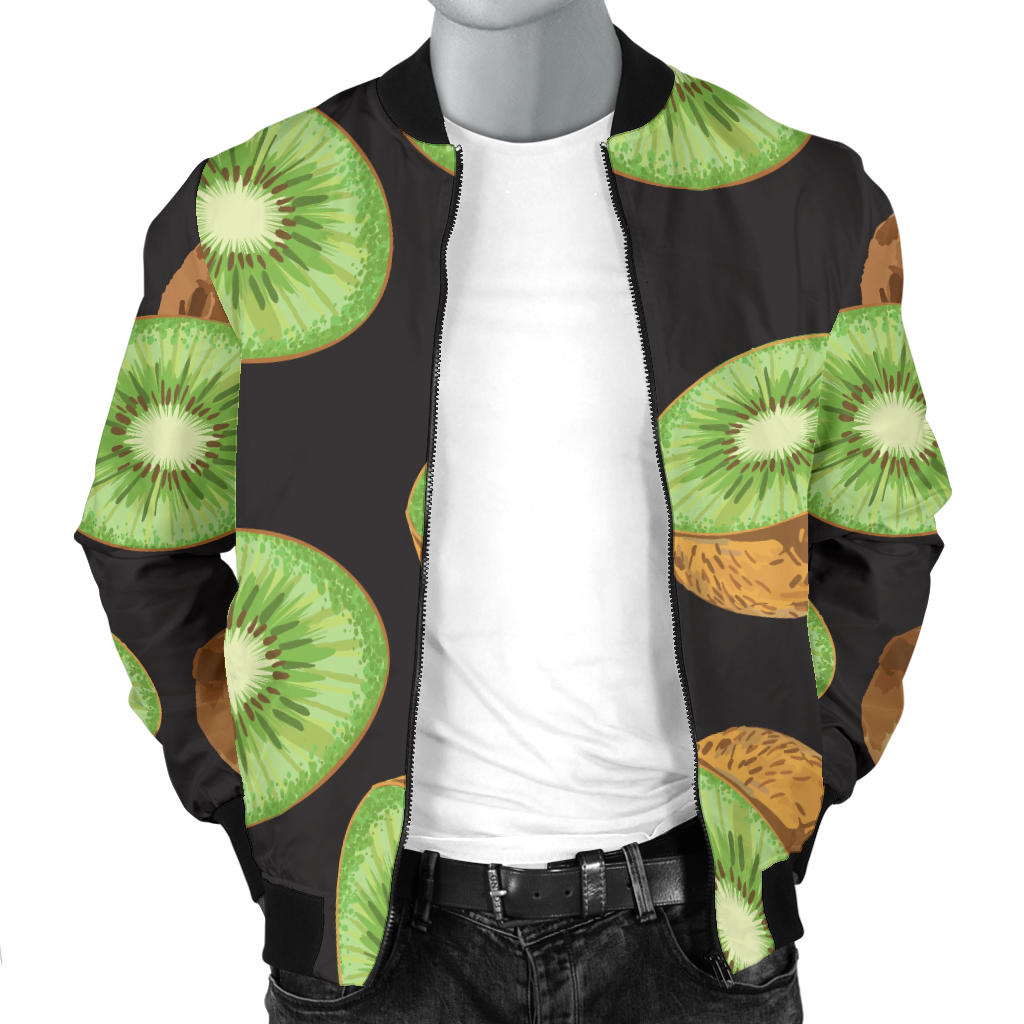 Kiwi Pattern Print Design KW03 Men Bomber Jacket