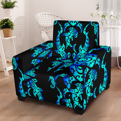 Sea turtle Polynesian Tribal Hawaiian Armchair Slipcover