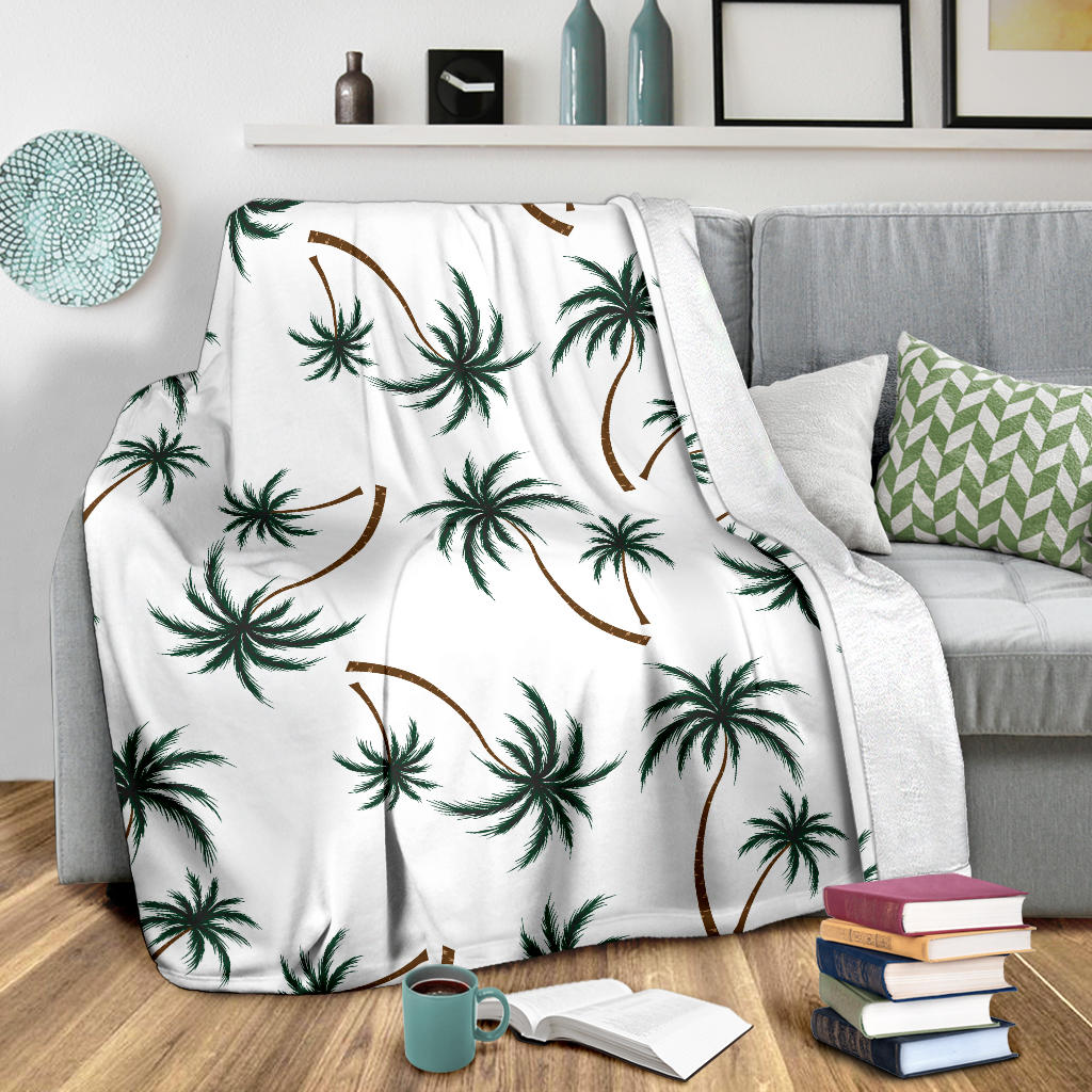 Palm Tree Pattern Print Design PT07 Fleece Blanket