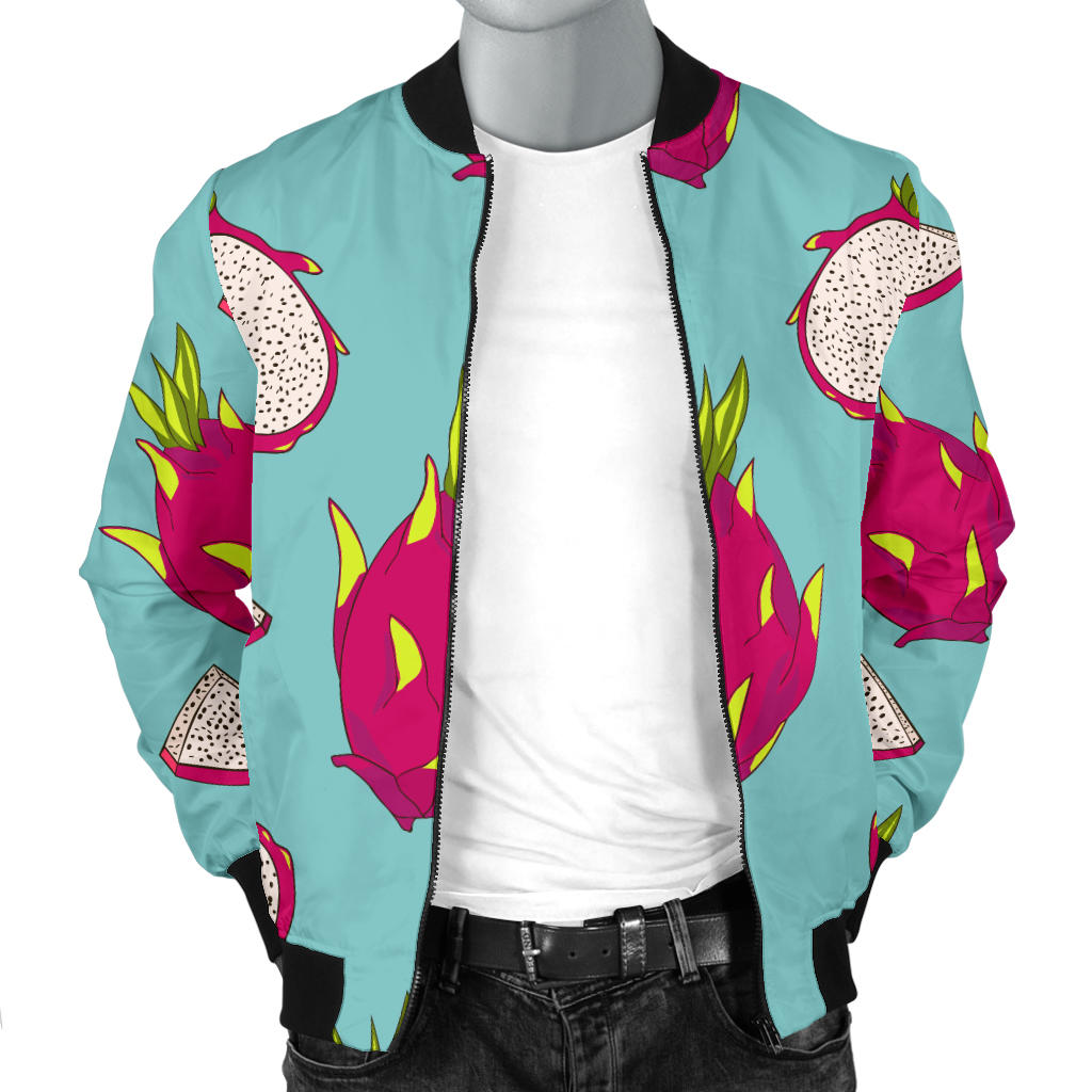 Dragonfruit Pattern Print Design DF01 Men Bomber Jacket