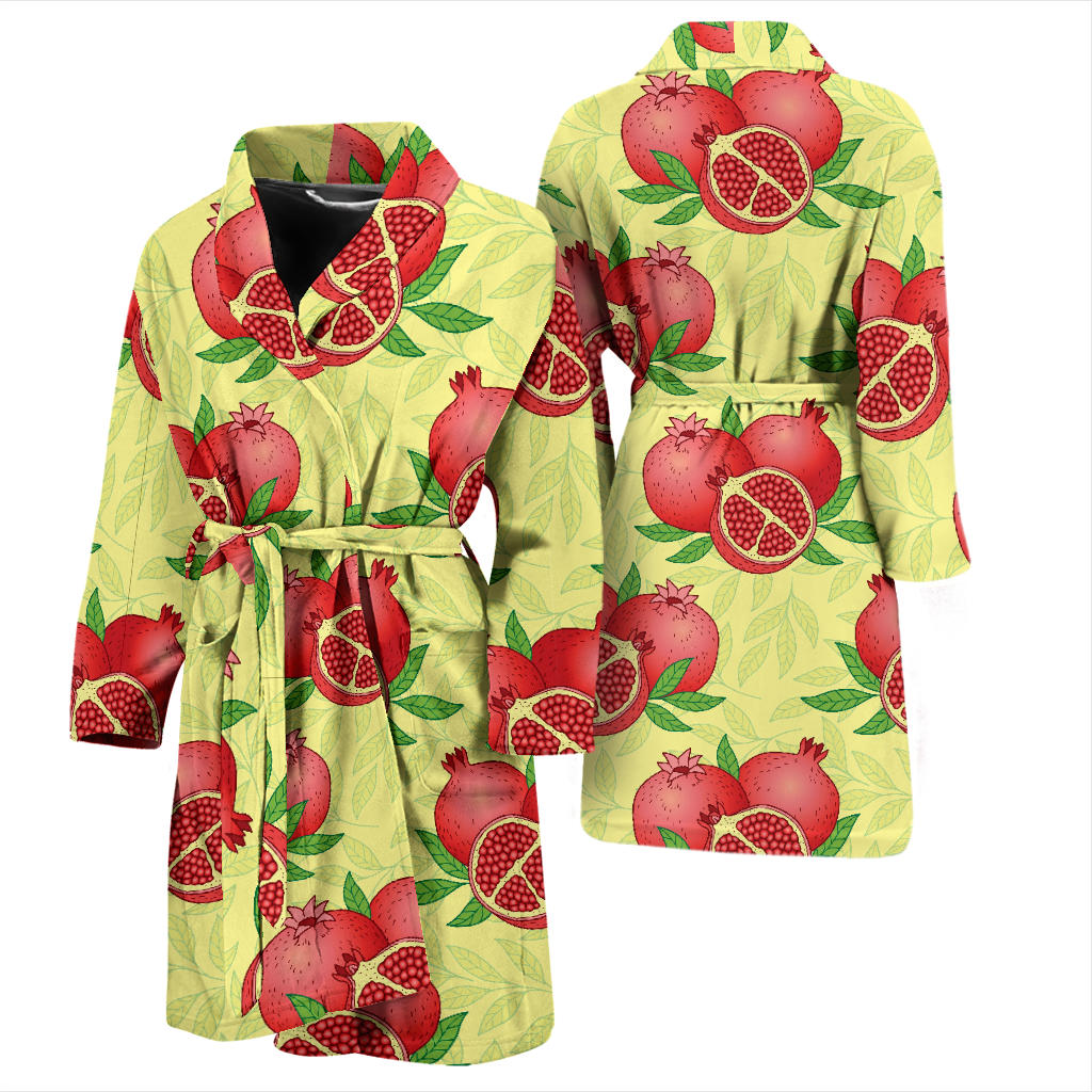 Pomegranate Pattern Print Design PG07 Men Bathrobe