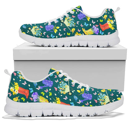 Gardening Pattern Print Design G08 Sneakers White Bottom Shoes
