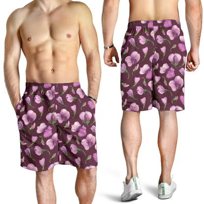 Peony Pattern Print Design PE010 Mens Shorts
