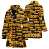 Bitcoin Pattern Print Design DO03 Women Bathrobe