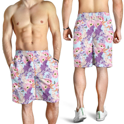 Lilac Pattern Print Design LI03 Mens Shorts