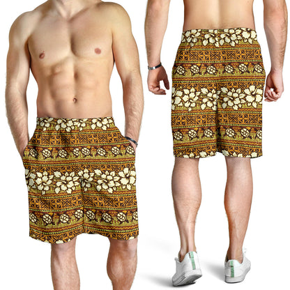 Hawaiian Themed Pattern Print Design H015 Mens Shorts