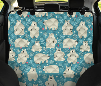Bear Pattern Print Design BE04 Rear Dog  Seat Cover