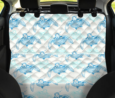 Sea Turtle Pattern Print Design T01 Rear Dog  Seat Cover