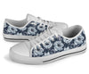 Anemone Pattern Print Design AM09 White Bottom Low Top Shoes