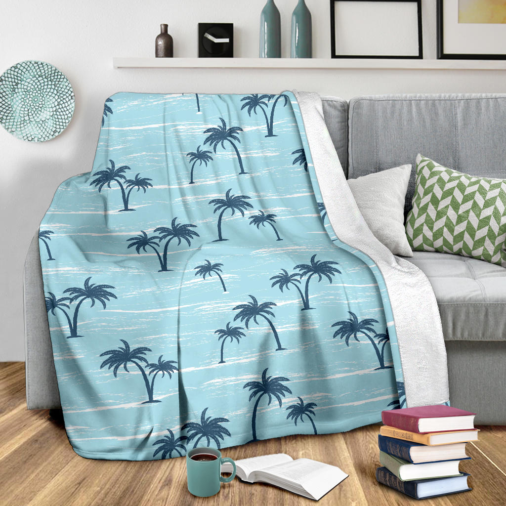 Palm Tree Pattern Print Design PT04 Fleece Blanket