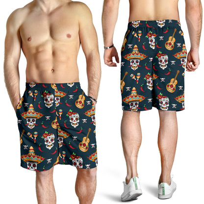 sugar skull Mexican Mens Shorts