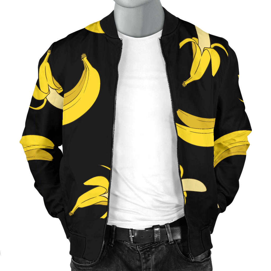 Banana Pattern Print Design BA05 Men Bomber Jacket