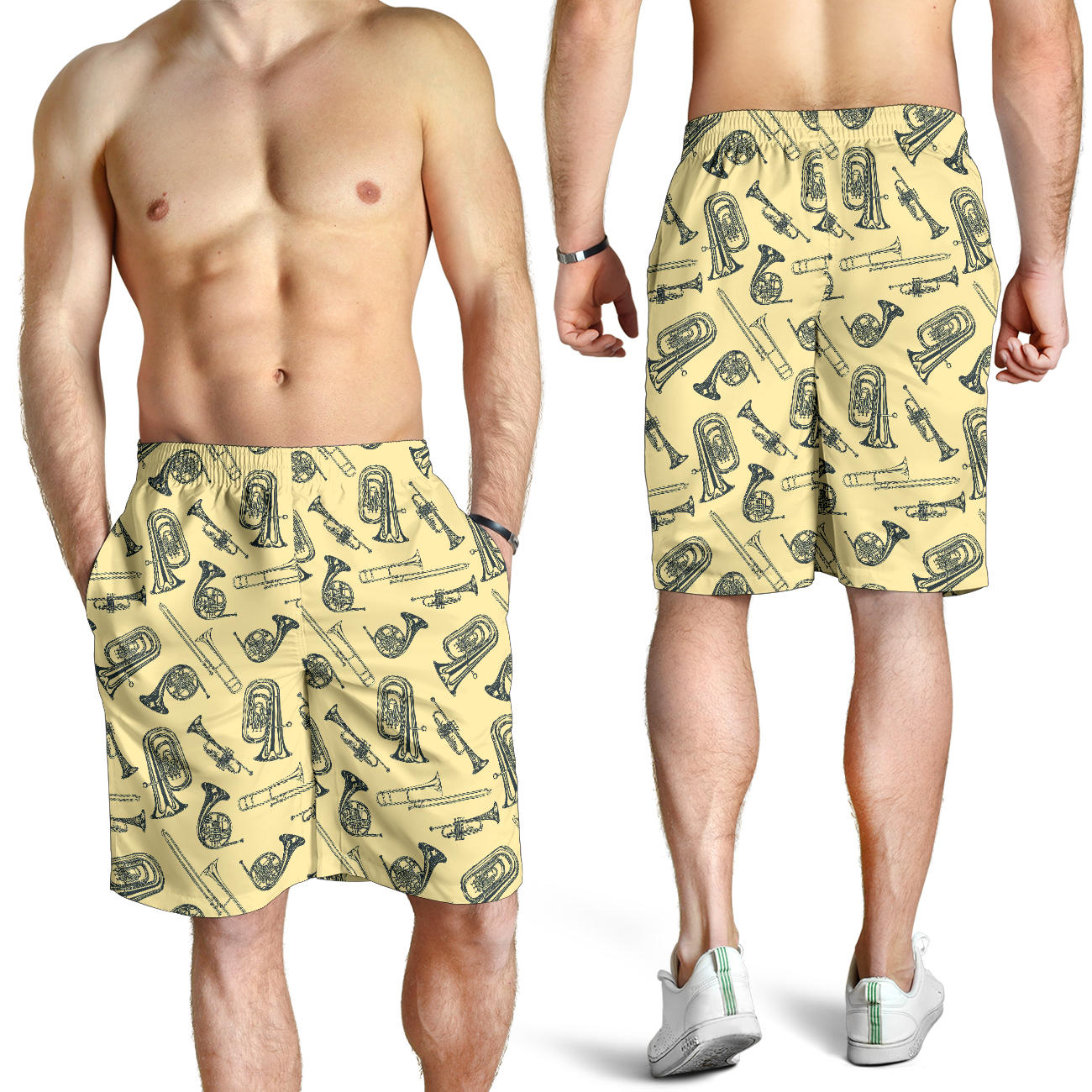 Tuba Pattern Print Design 01 Mens Shorts