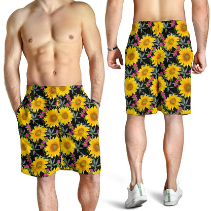 Sunflower Pattern Print Design SF014 Mens Shorts