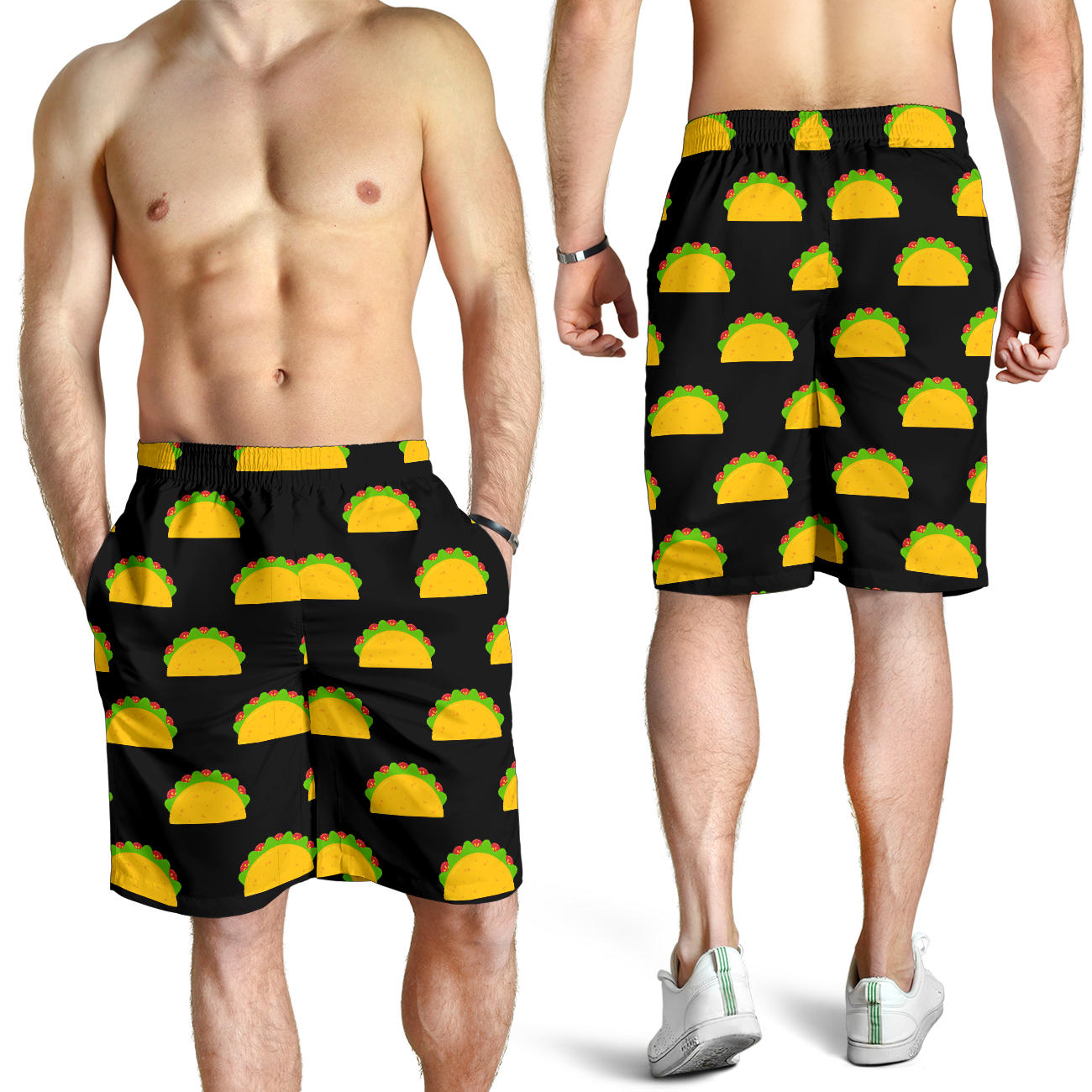 Taco Pattern Print Design TC06 Mens Shorts