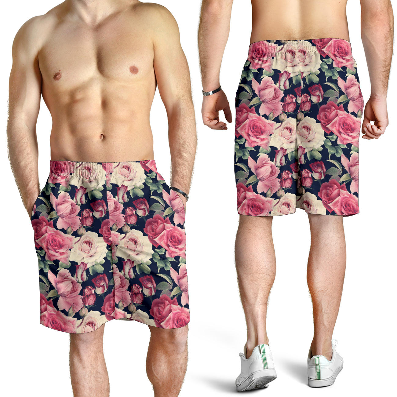 Rose Pattern Print Design RO05 Mens Shorts