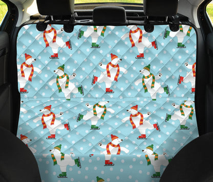 Polar Bear Pattern Print Design PB07 Rear Dog  Seat Cover